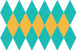 Teal and Gold Argyle Pattern