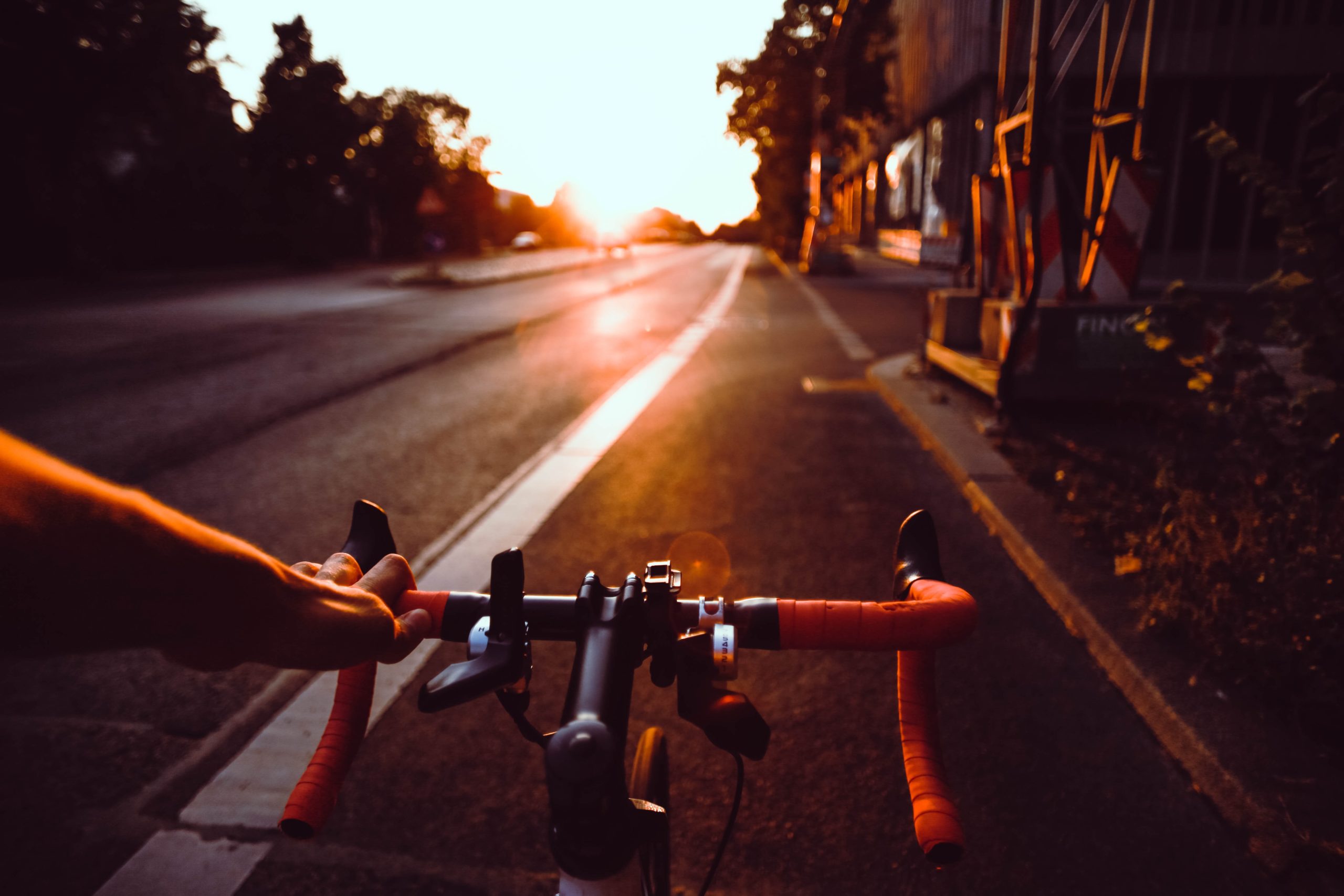 Biker at Sunset